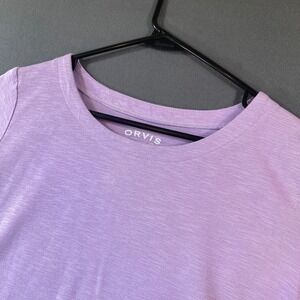 Orvis Womens Large Classic Collection Pima Cotton Slub Knit T-Shirt Pink